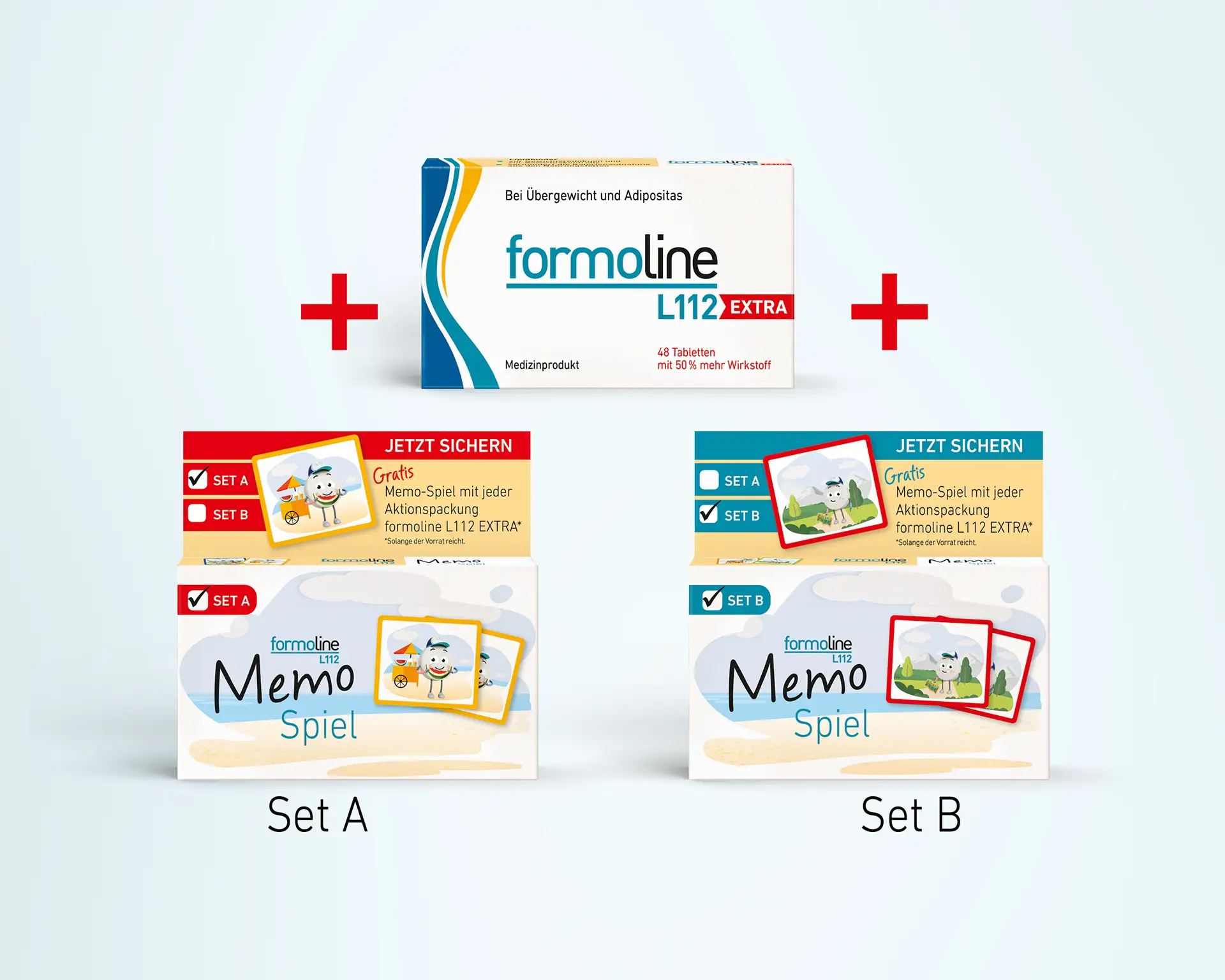 formoline L112 Aktionspackung mit Memo-Spiel Set A und Set B