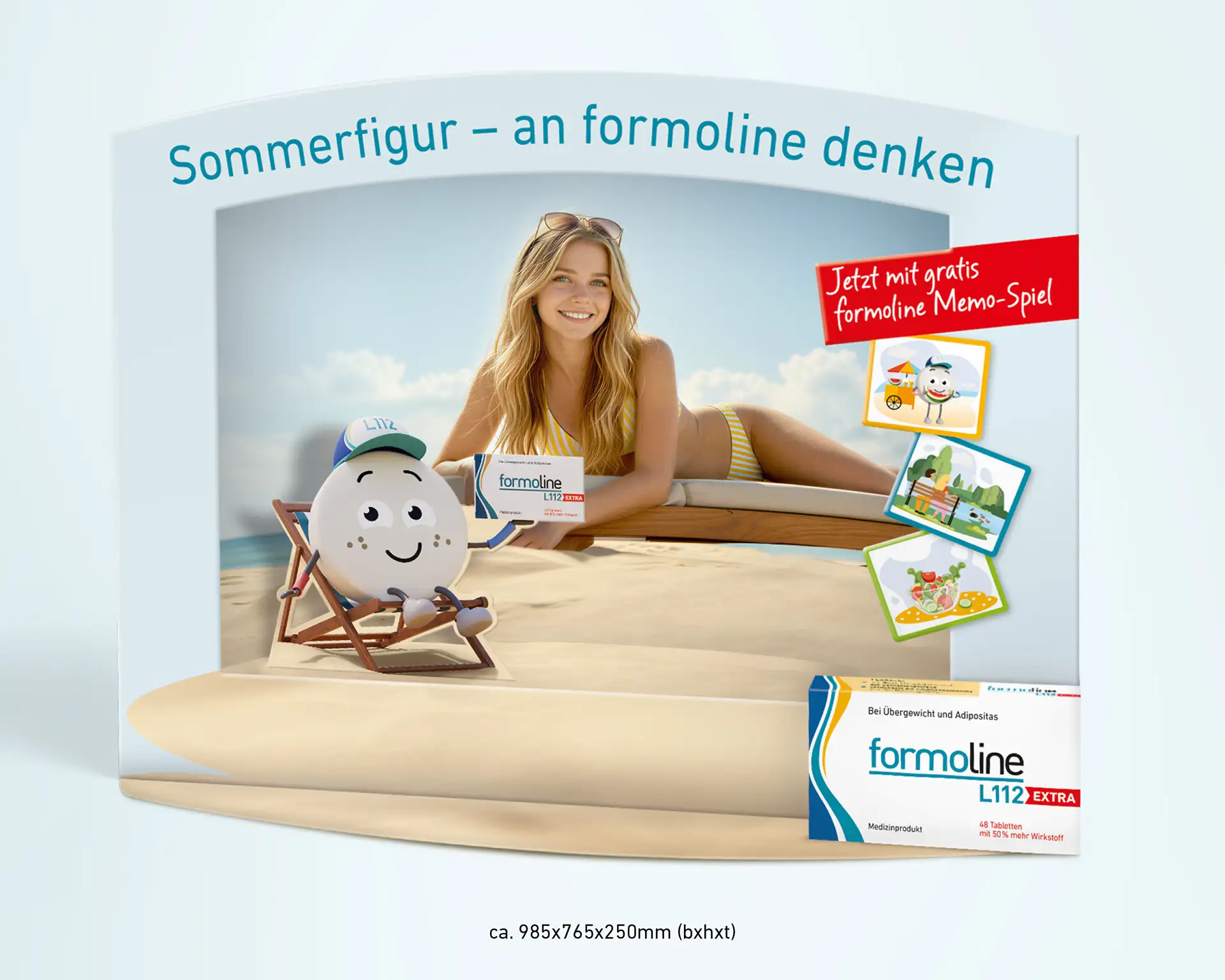 formoline L112 Sommeraktion mit Schaufensterdekoration und Memo-Spiel