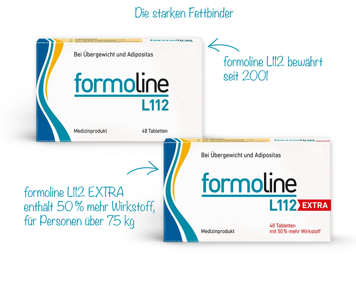 Zwei formoline L112 Verpackungen auf hellblauem Hintergrund.