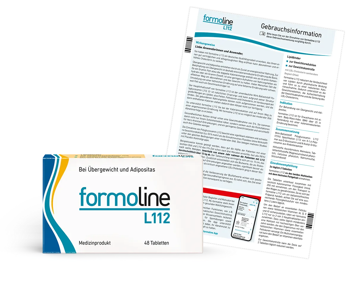 formoline L112 Packung mit sichtbarer Gebrauchsinformation.