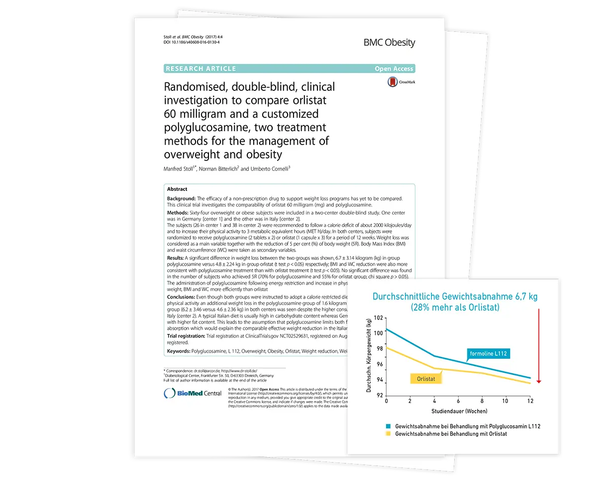 Studie vergleicht Gewichtsabnahme bei Orlistat und formoline L112.