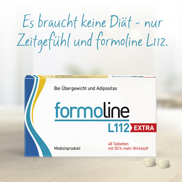formoline L112 EXTRA passend zum 16:8 Intervallfasten einsetzen formoline L112 EXTRA Packung – gezielte Unterstützung bei der Fettbindung während der Essensphase im Intervallfasten 16:8